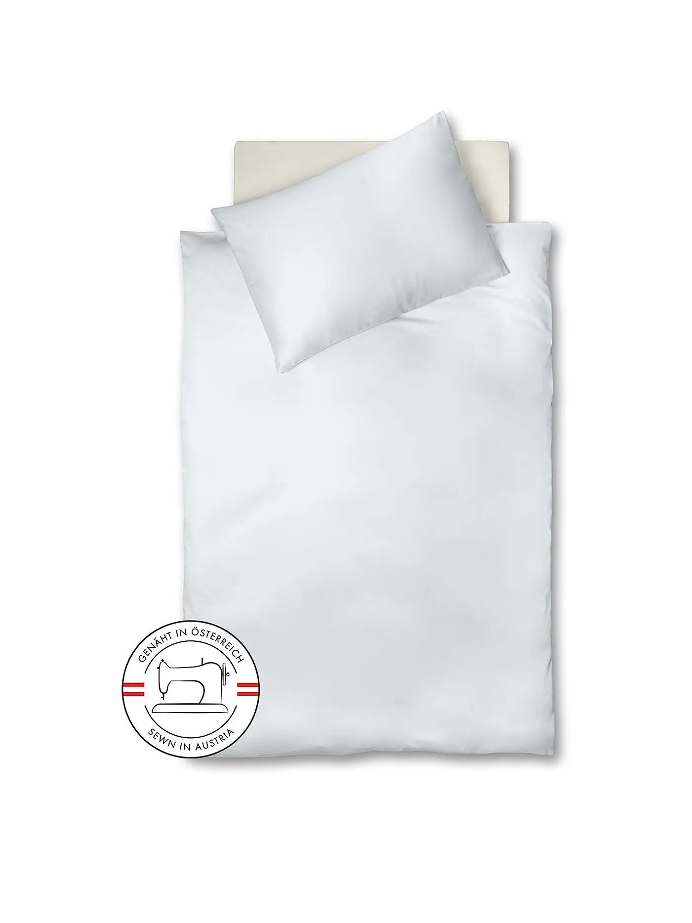 FLEURESSE | Satin Bettwäsche Royal Uni 140x220cm Anthrazit | hellgrau